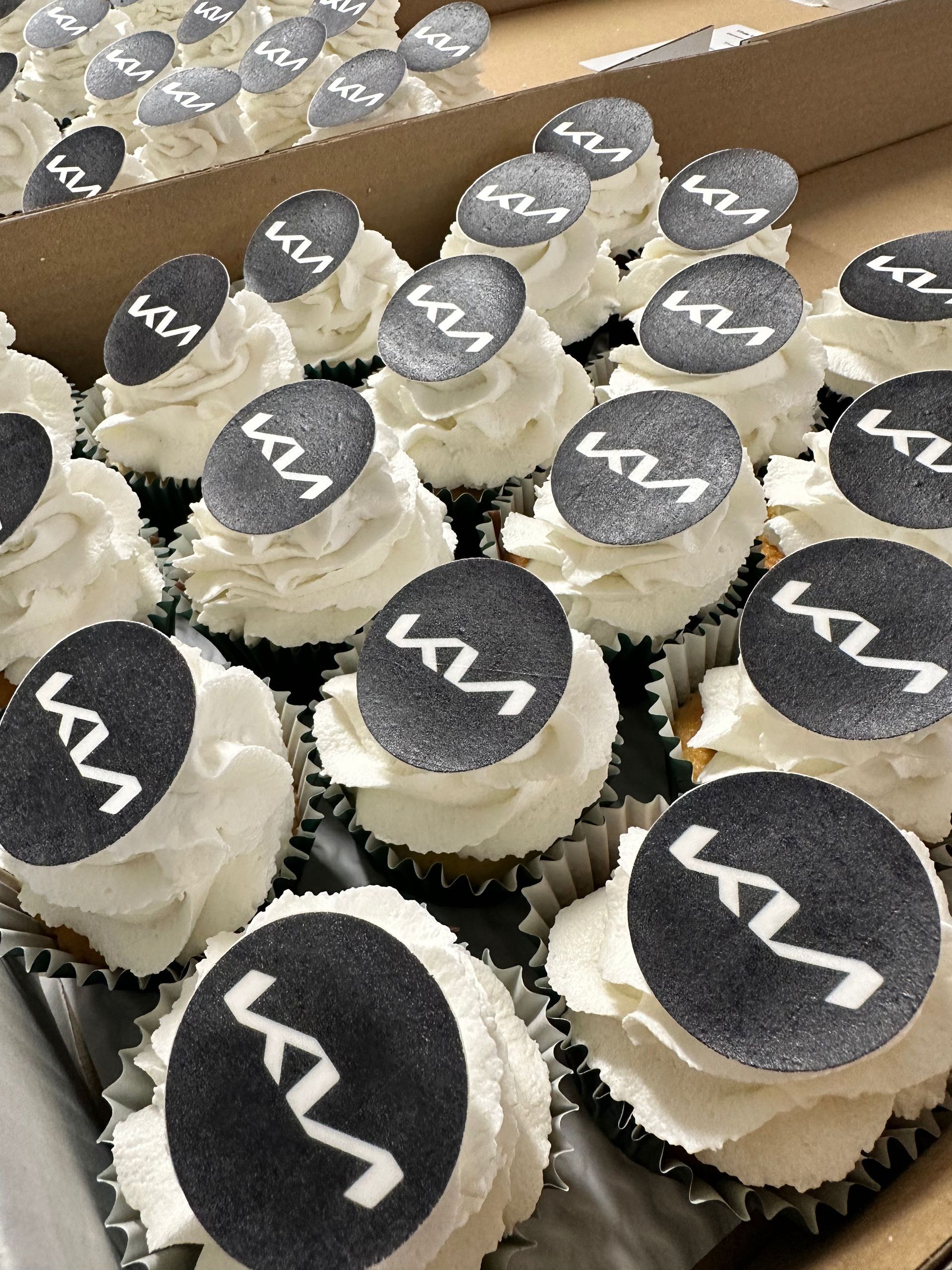 Premium corporate cupcakes ready for delivery