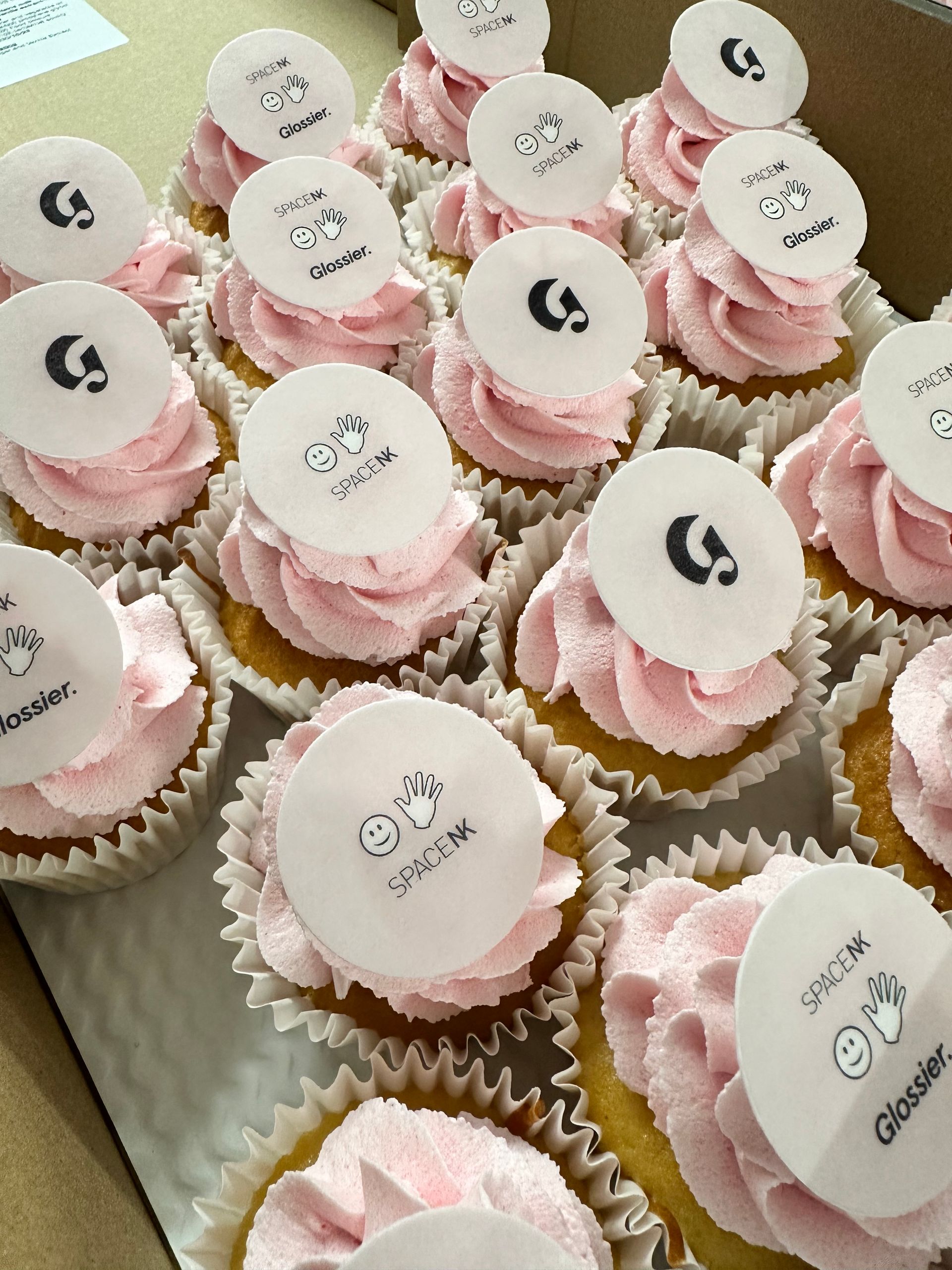 Beautifully boxed corporate gift cupcakes