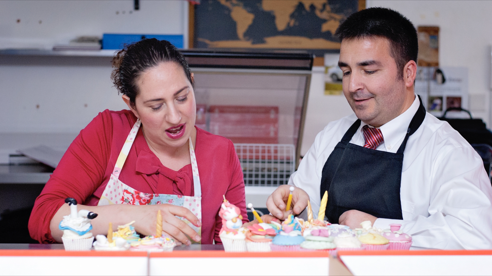 Paulo and Lina — founders of Corporate and Branded Cupcakes