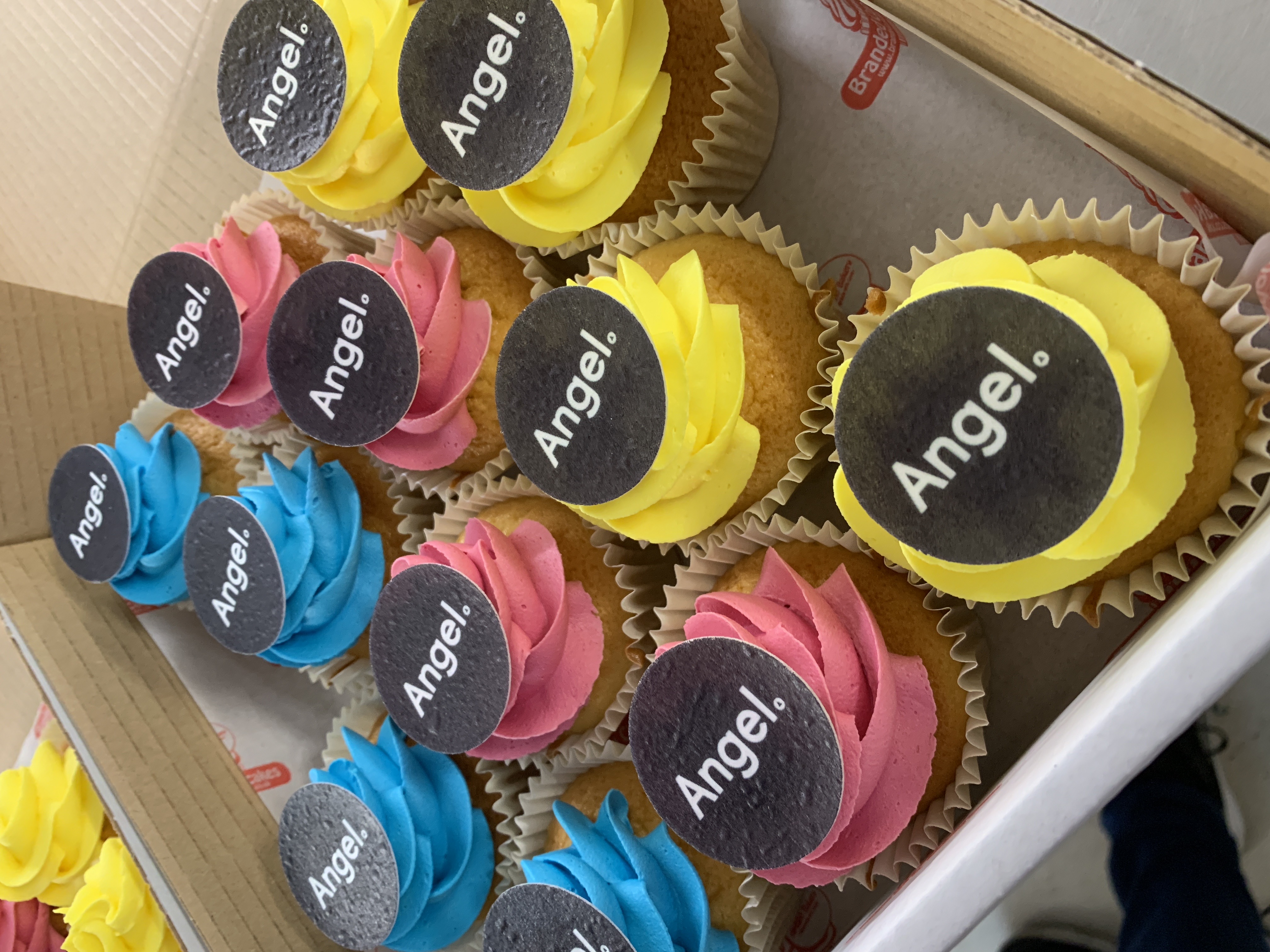 Hand-delivered cupcakes in branded presentation box